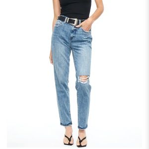 NET Pistola Presley High Rise Roller Relaxed Distressed Jeans